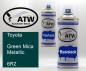 Preview: Toyota, Green Mica Metallic, 6R2: 400ml Sprühdose + 400ml Klarlack - Set, von ATW Autoteile West.